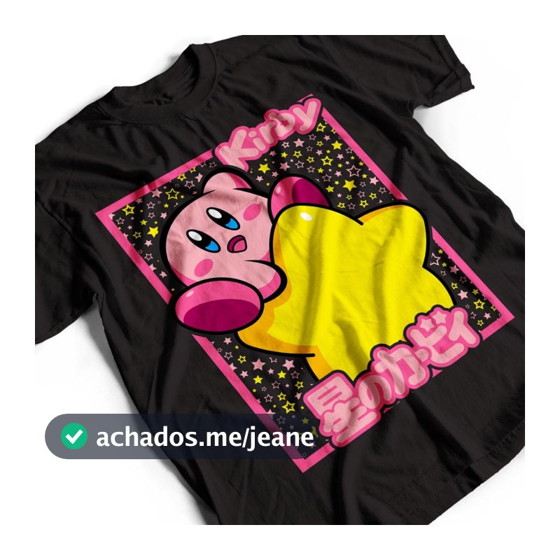 Camisa Kirby Star Camiseta Game Unissex 100% Algodão