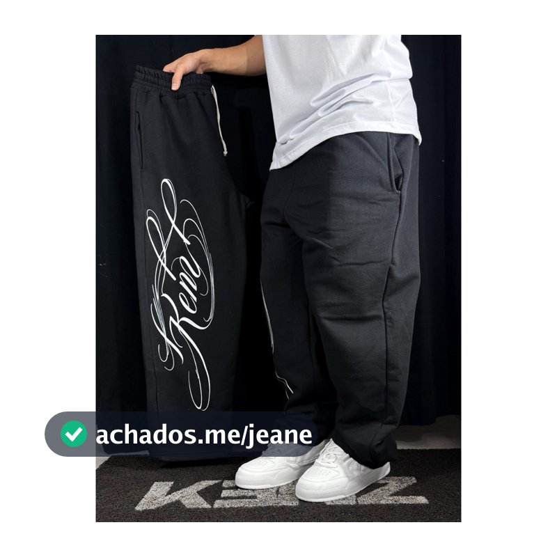 Calça Kenz Flow Baggy Moletom Preto