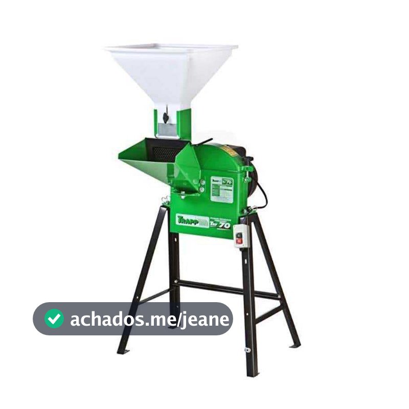 Picador Triturador Forrageiro com Motor 1,5cv Monofasico Trapp TRF 70 Bivolt