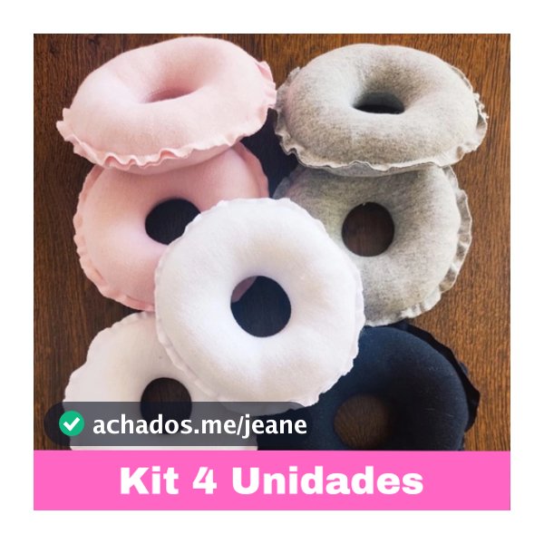 Kit 4 Rosquinhas de Amamentação Protetor de Mamilos 100% Algodão Lavável Pós Parto Maternidade