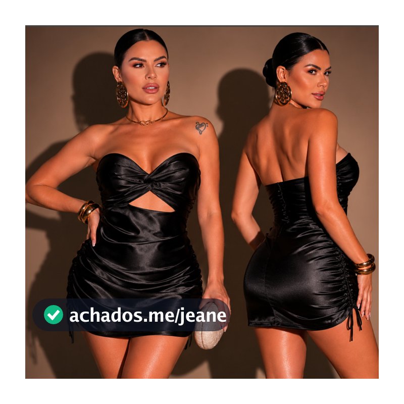 Vestido Curto Cetim Drapeado Elegante Balada Festa Tamanho M Envio Rápido