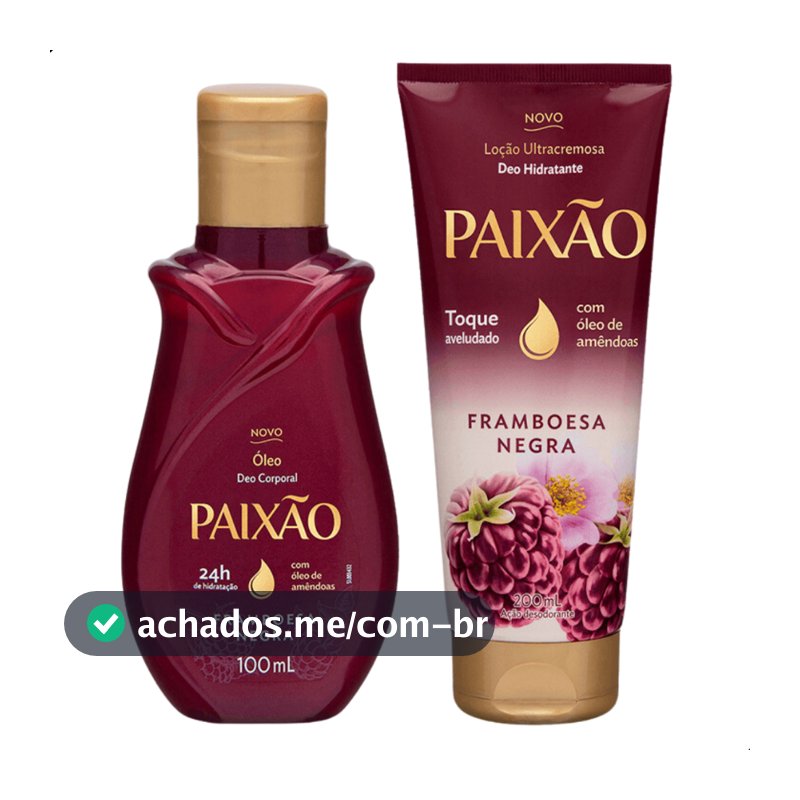 Kit Paixão Ameixa Negra Óleo e Hidratante Corporal