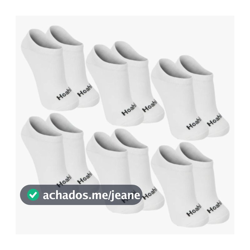 Kit 6 Pares Meias Hoahi Cano Curto Invisível Original