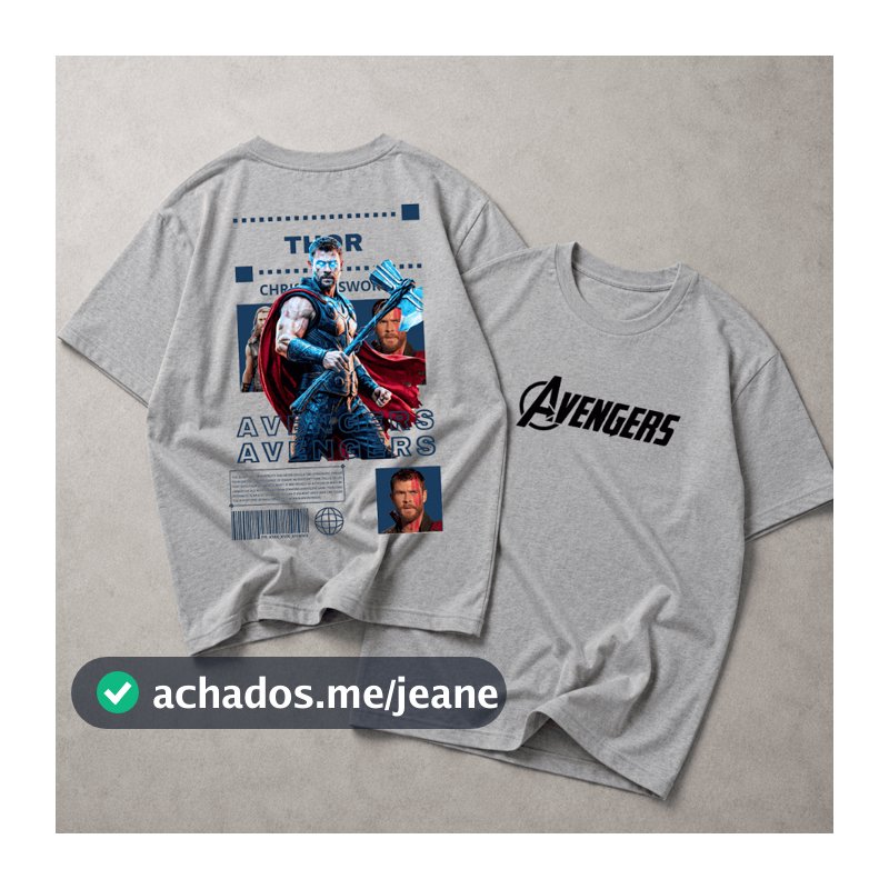 Camisa Camiseta Estampada Thor Filme Raio Vingadores Ragnarok Herói 100% Algodão