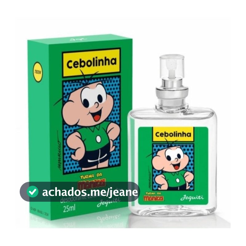 Perfume Cebolinha Desodorante Colônia Jequiti 25ml(Vidro) - Cítrico Bergamota Limão