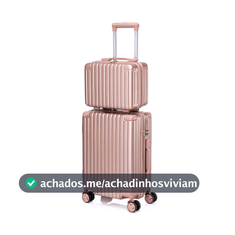 Conjunto Mala De Viagem 10KG E Frasqueira Cadeado TSA Roda Dupla 360° ATP93-2