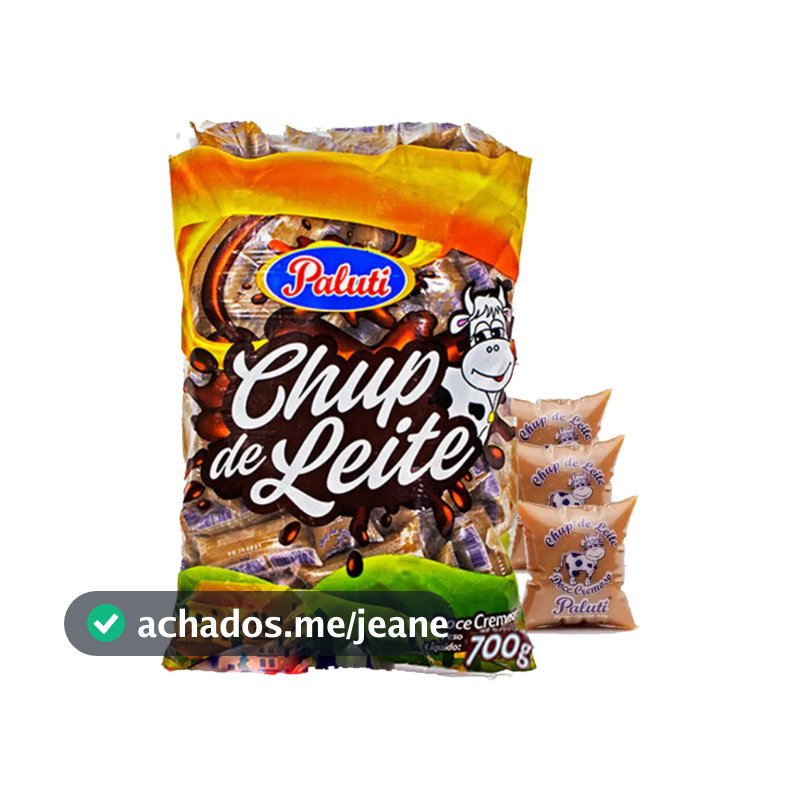 Chup Chup Doce De Leite Pacote C/50 Unidades 700g Paluti