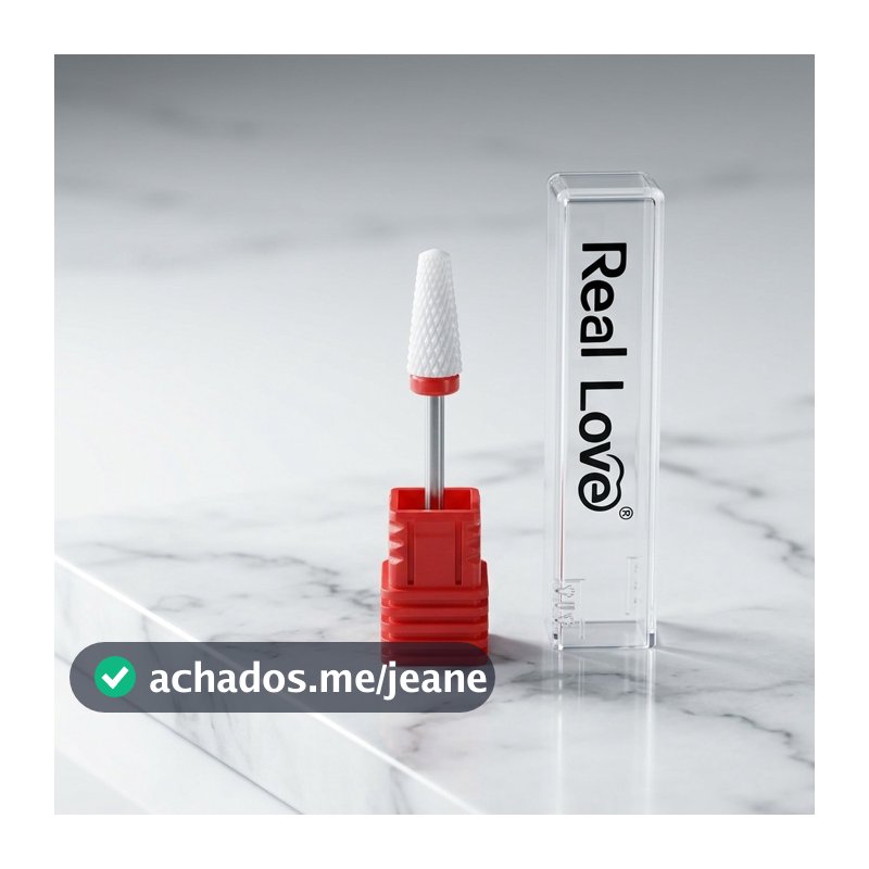 Broca De Cerâmica Cônica Topo Plano Real love (1 Vermelha)