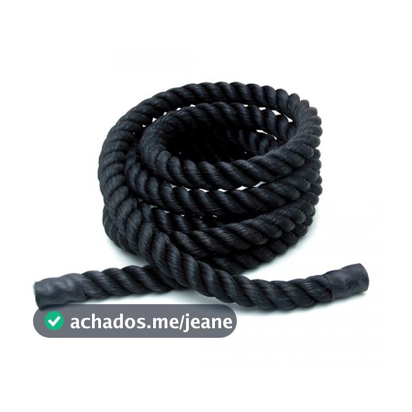 Corda Naval Cross Training 38mm Preto Exercício Funcional Cross Treino Várias Medidas