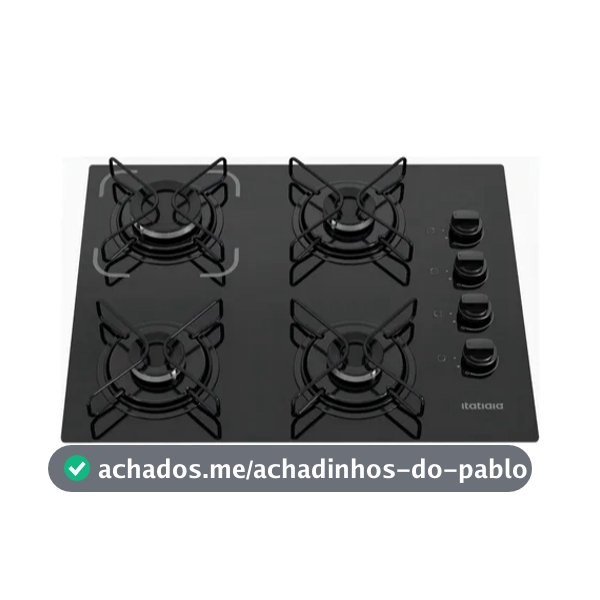 Cooktop Itatiaia Essencial 4 Bocas Preto – Bivolt 127V/220V com Acendimento Automático