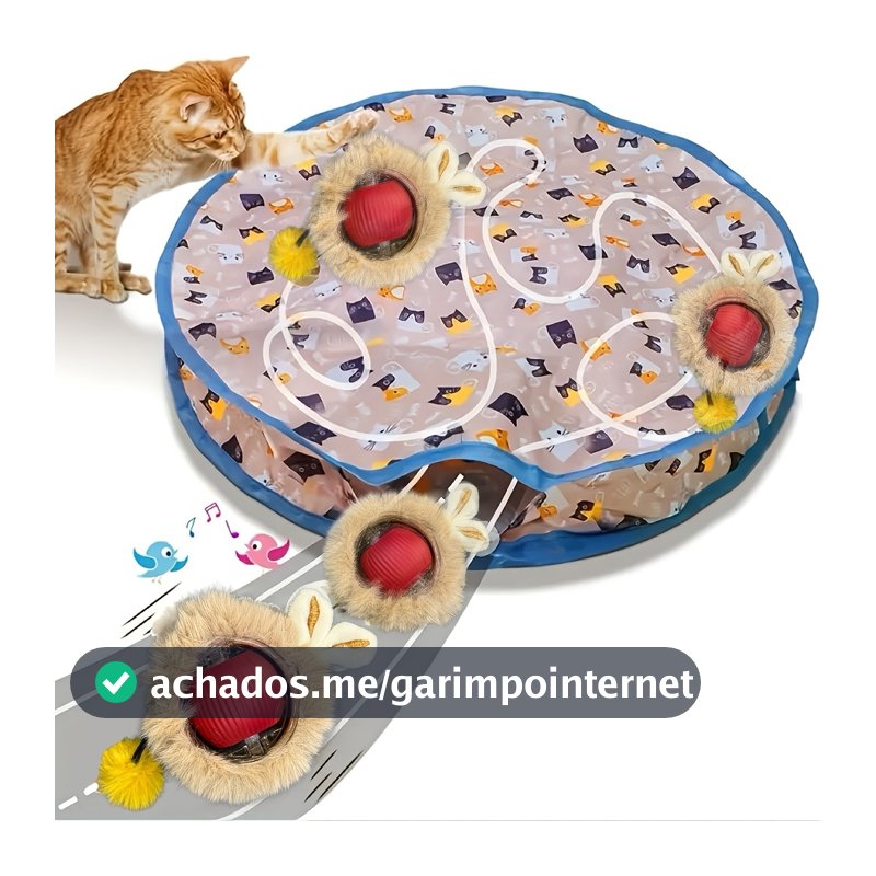 Brinquedo de bola interativo recarregável para gatos - Carregamento automático USB, sensor de movimento