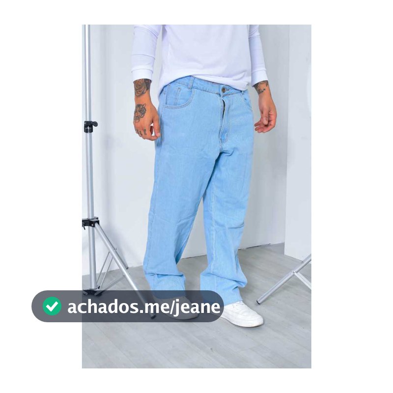 Calça Jeans Balão Boca Larga Estilosa Moda Masculina Dazzling 100 % Algodão- Estilo Mandrake