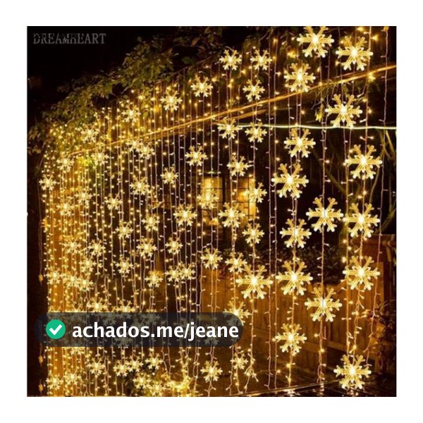 6 Metros Snowflake LED String Lights Waterproof Curtain Lights Festa de Natal pode ser conectado à onda