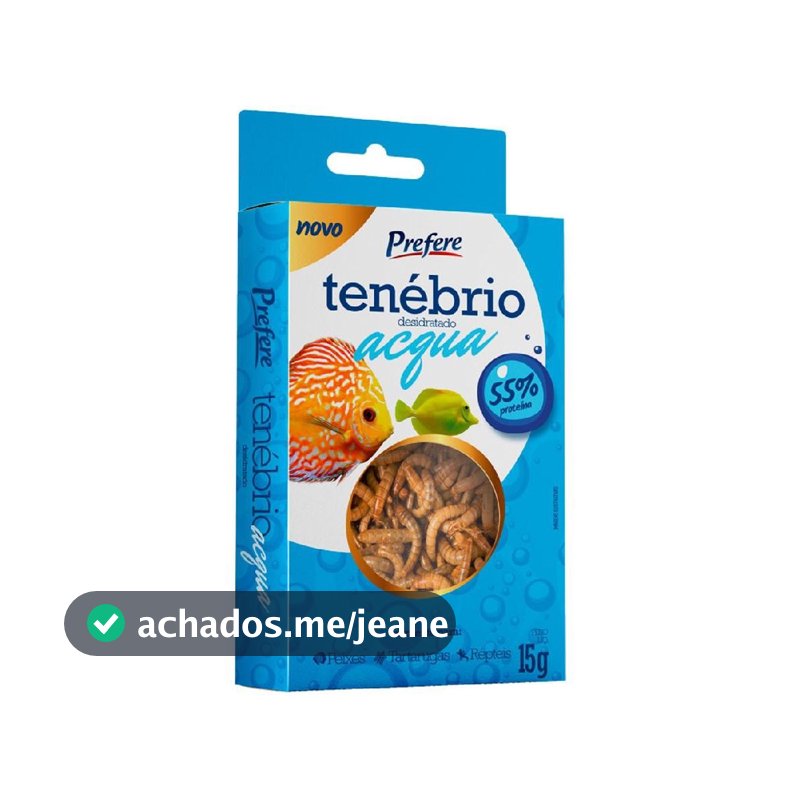 Ração Desidratada Prefere Tenébrio Acqua para Peixes, Tartarugas e Répteis 15g