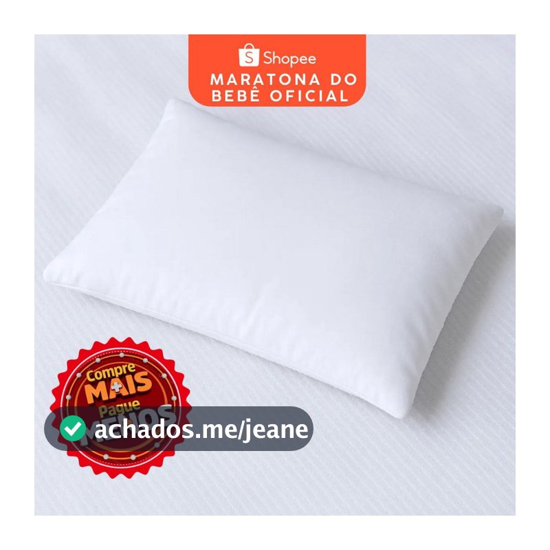 Travesseiro Bebê Berço Macio Hipoalergênico Branco Conforto Para Seu Baby mais conforto
