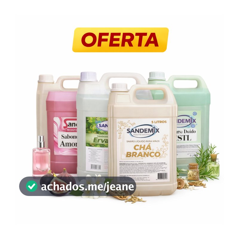 Sabonete Líquido 5L Galão Higiene Mãos Lavabo Banheiro Perfumado Refil Econômico