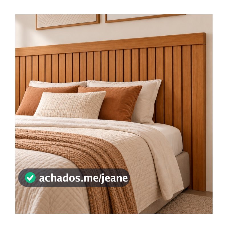 Kit Cabeceira Ripada Painel Ripado MDF 90x11cm Autocolante Com Perfil Cabeceira de Cama Box Solteiro Casal Queen King