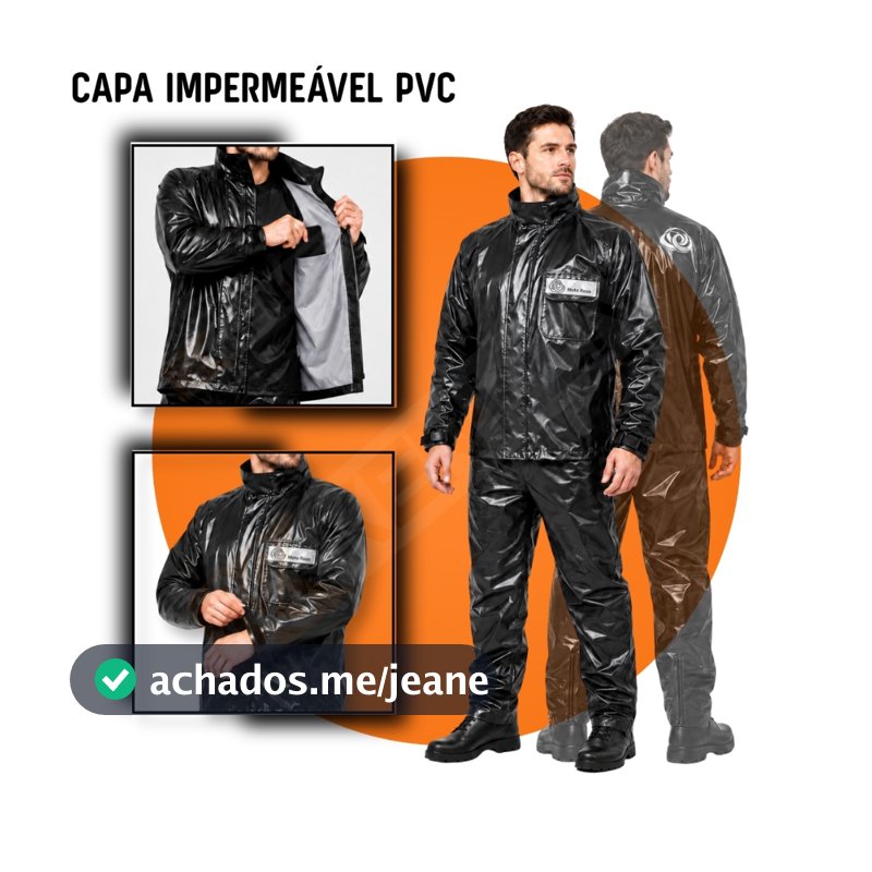 Capa de Chuva Conjunto Completo Pvc Impermeável Para Motoqueiro Adulto