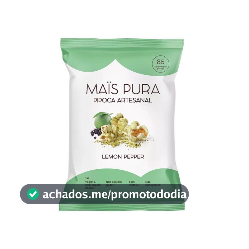Pipoca Artesanal Sabor Lemon Pepper Mais Pura 40g