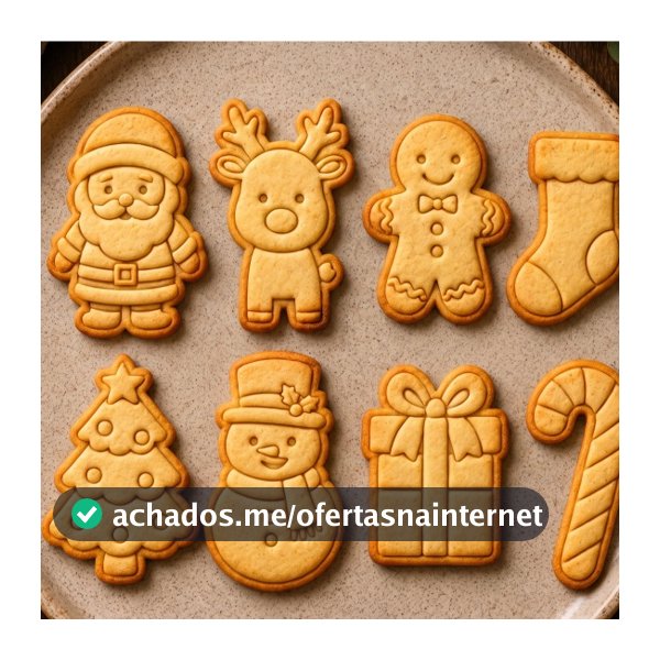 kit 8 peças de cortador e marcador/carimbo, molde de natal, biscoitos de natal papai noel arvore de natal