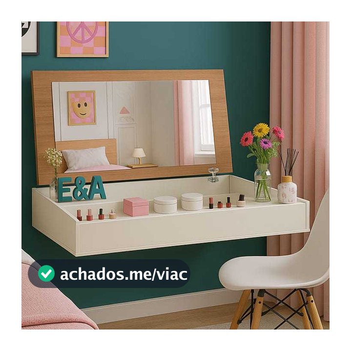 QUEIMA DE ESTOQUE! Penteadeira Suspensa Com Espelho 70CM Console Camarim E&A - Cores