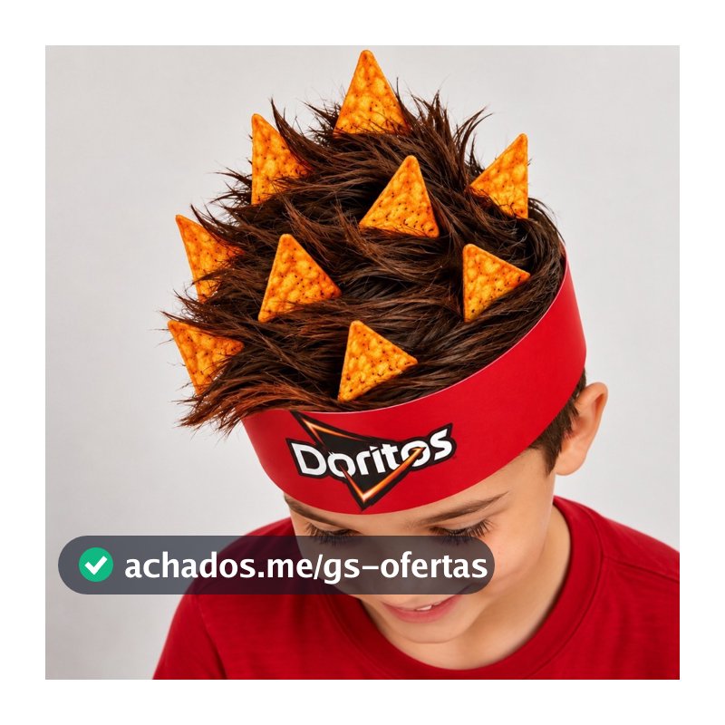 Cabelo Maluco DORITOS  - Tiara fantasia para criança - Festa Escolar - Festas