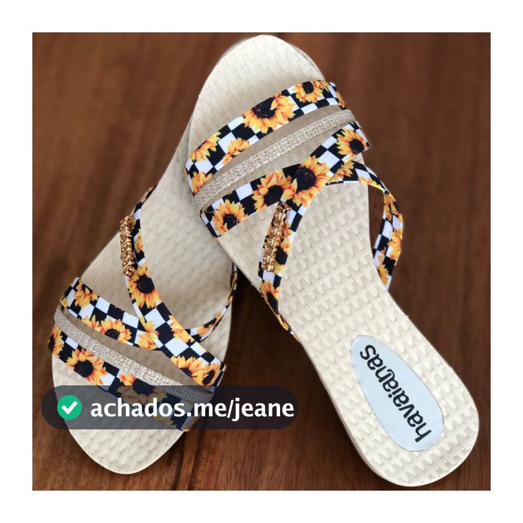 Rasteirinha Liz Com Tiras Estampadas Confortável PROMOÇÃO