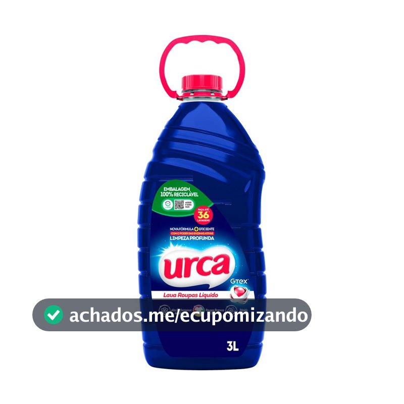 Lava Roupas Liquido  Urca Azul - 3l