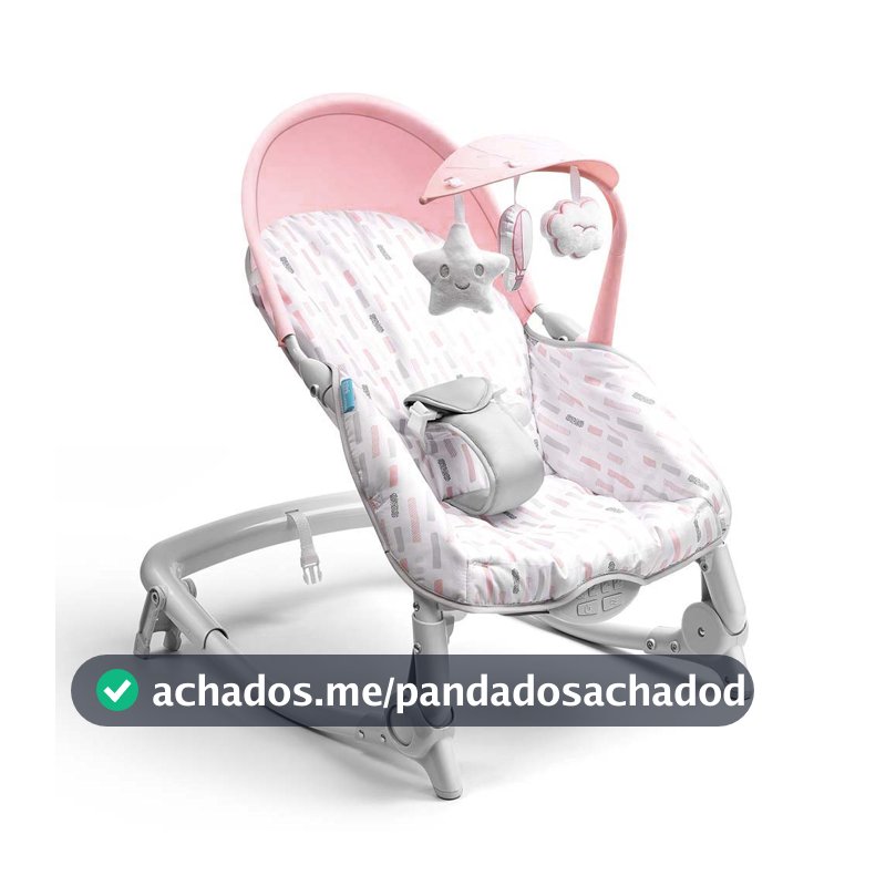 Cadeirinha de balanço para bebê Multikids Spice dobrável Rosa - BB293OUT [Reembalado]