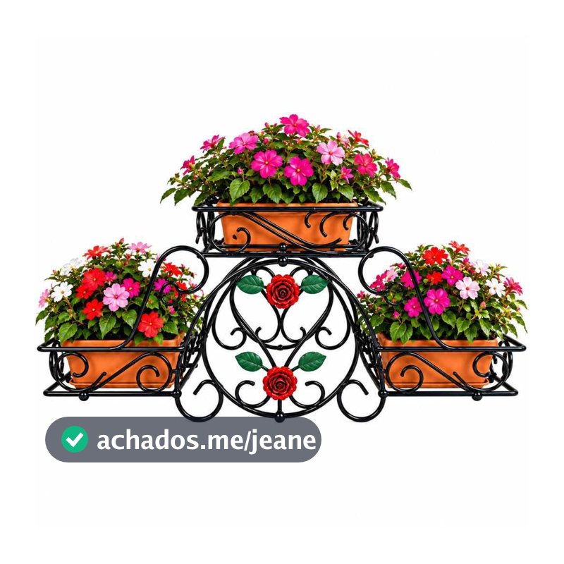 floreira de ferro decorativa para vasos e plantas jardim