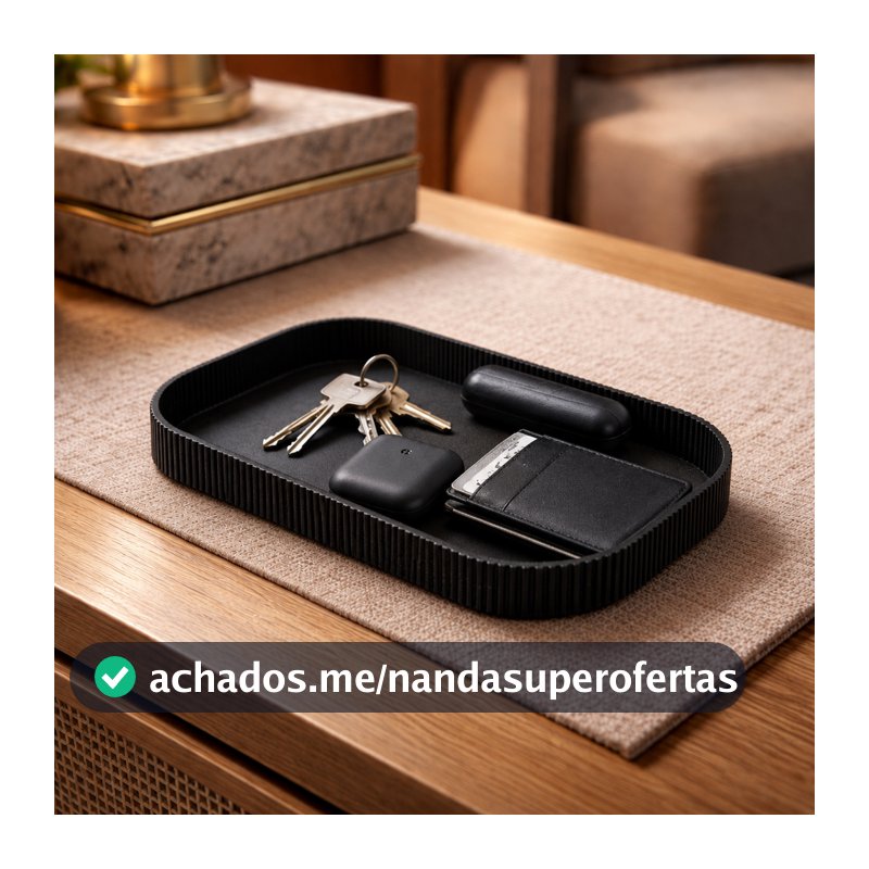 Bandeja Organizador Porta Treco - Porta Chaves, Joias e Acessórios, Multiuso para mesa, escritório