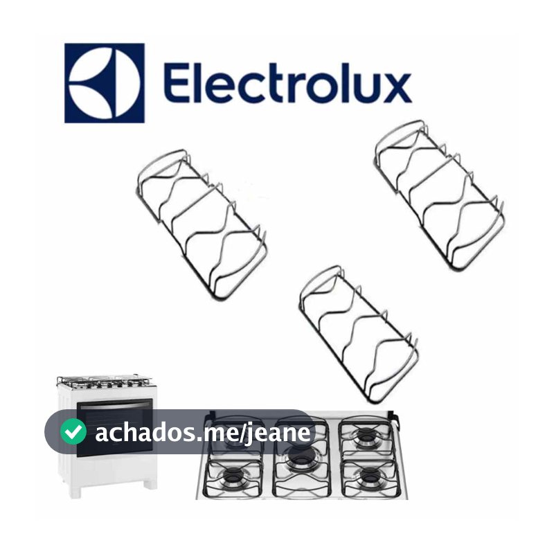KIT 3 GRADES TREMPE GRELHAS PARA O FOGÃO ELETROLUX 5 BOCAS MODELO 76SP 76LBU
