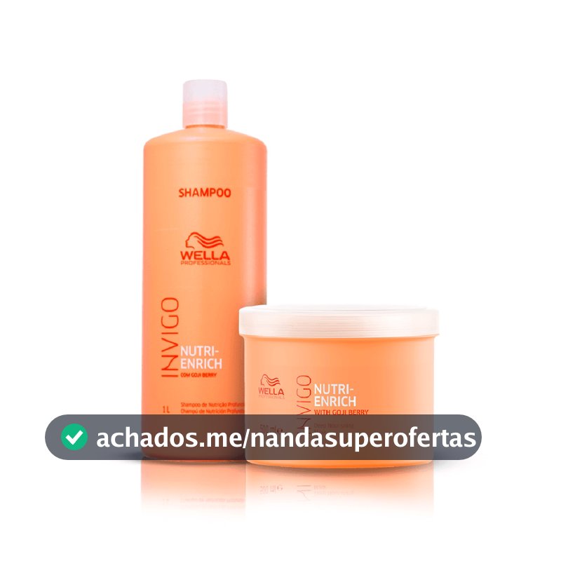 Kit Shampoo 1L e Máscara 500ml Nutri Enrich - Wella