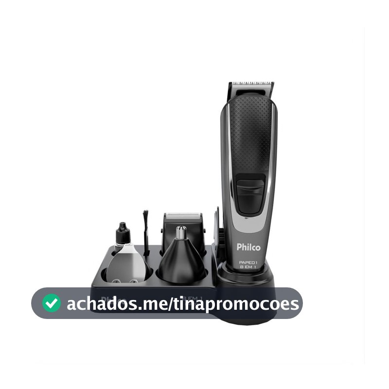 Aparador de Pelos Philco 8 Acessórios Bivolt PAPE01