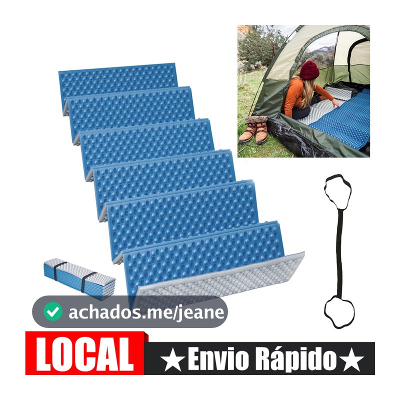 colchonete esteira de acampamento isolante térmico camping 183x60x1cm