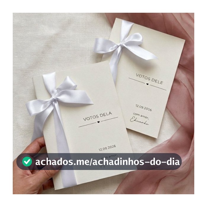 Caderno de Votos Casamento Personalizado Minimalista