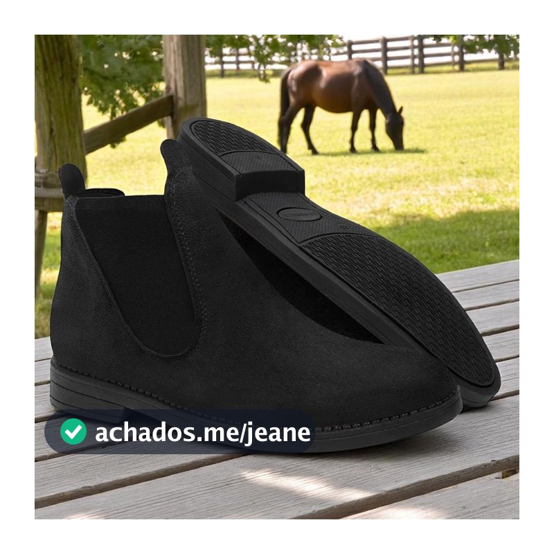 Bota Botina Masculina Chelsea Camurça Confortável Leve Cano Curto Presente Macia Leve