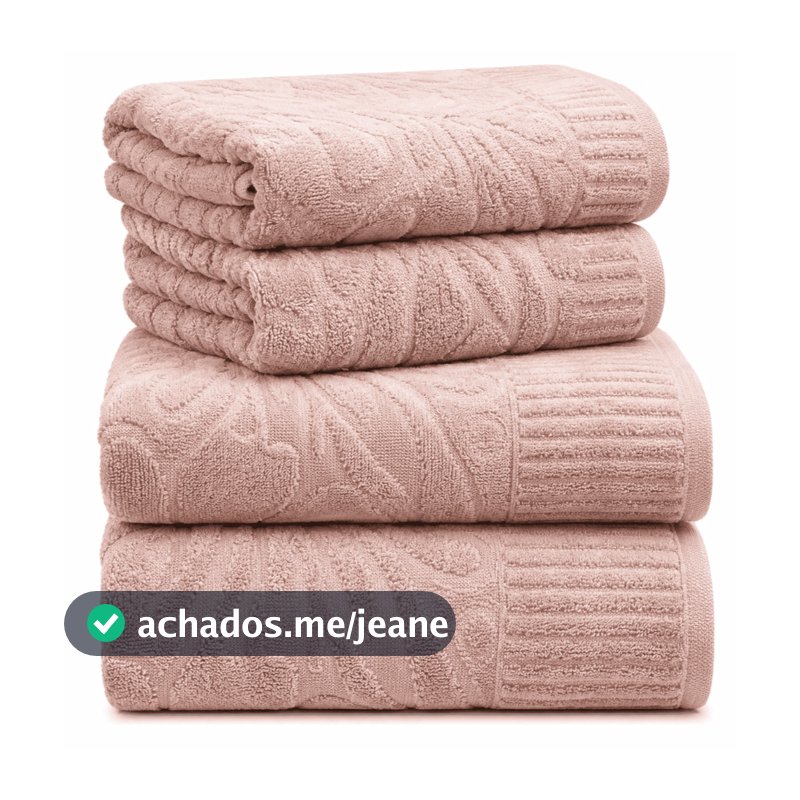 Jogo/Kit 4 Toalhas (2 Banho + 2 Rosto) Fio Penteado 100% Algodão Grossa Aveludada Super Luxo Premium