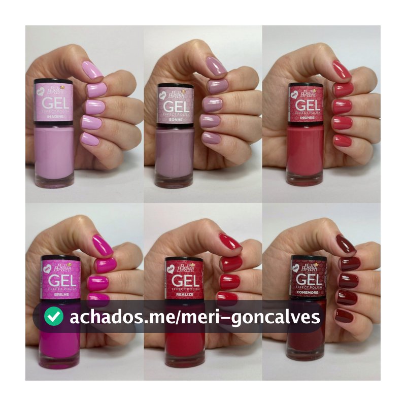 Bella Brazil Kit Coleção 10 anos - 06 Esmaltes Efeito Gel 9ml Edição Especial