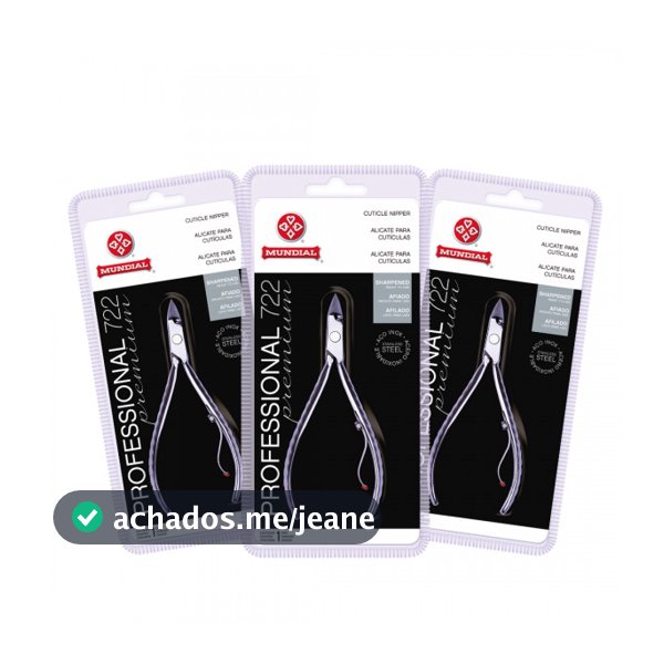 Kit 3 Alicates de Cutículas 722 premium inox