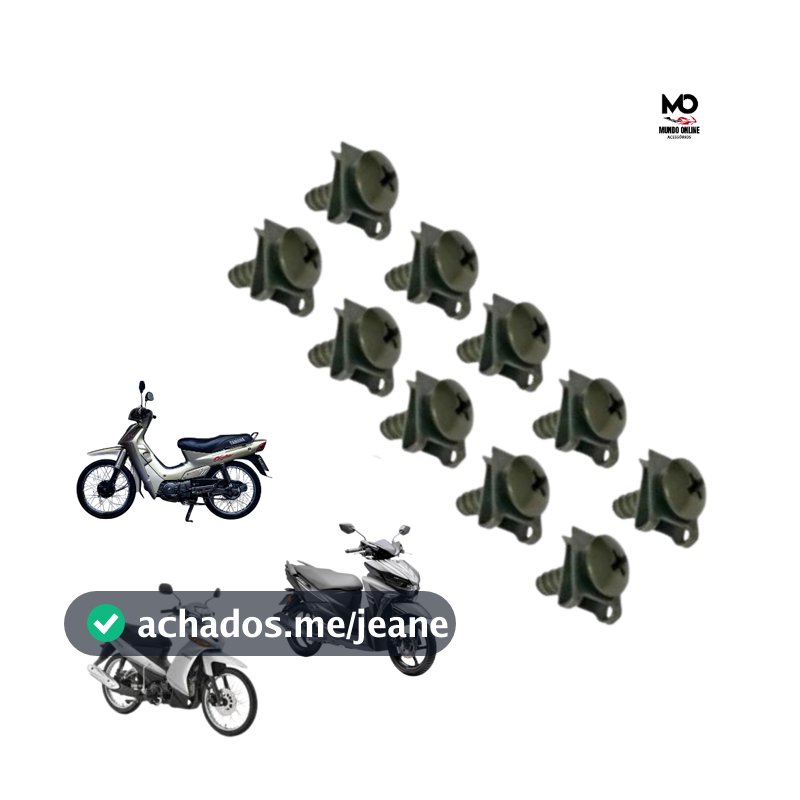 KIT 10 PARAFUSOS FIXAÇÃO DA CARENAGEM FRONTAL TAMPA LATERAL CRYPTON/NEO 105-115