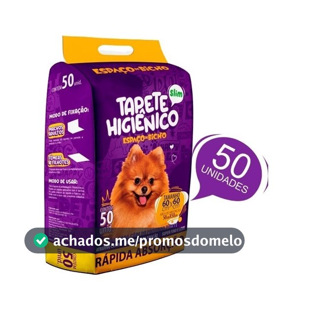 Tapete Higienico Espaço De Bicho 50 Unidades Envio Imediato