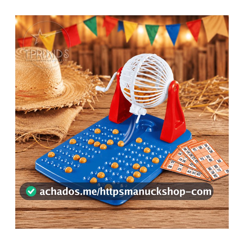 Brinquedo Infantil Bingo 48 Cartelas + 90 Bolinhas Globo Giratório Jogo Menino Menina Família Top 1