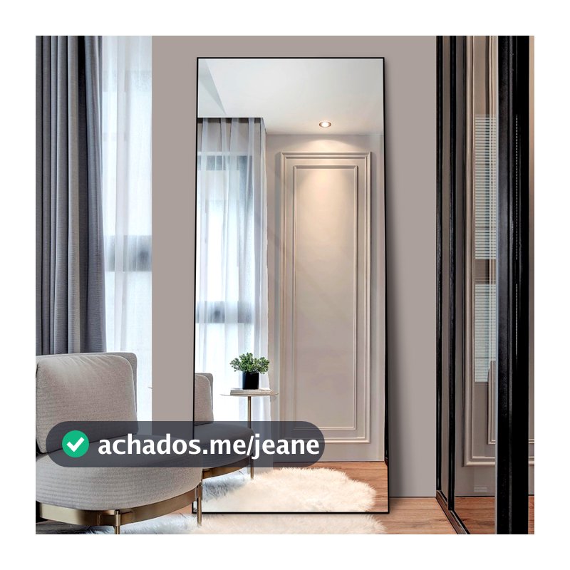 Espelho de Corpo Inteiro Decoração Loja Casa Provador Closet Sala Quarto Lavabo Banheiro 40cm x 80cm