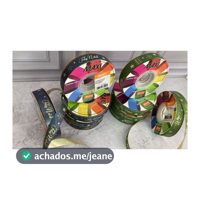FITA MAXI ALBANO CELEBRAR DE NATAL DECORADA 16mm X 50m para Mini Laço e decoração