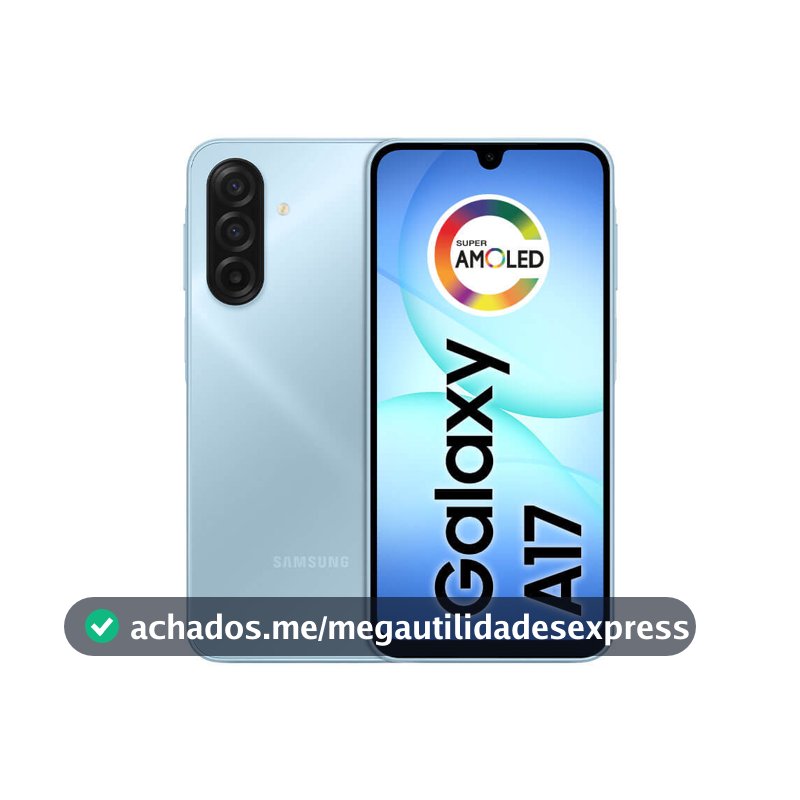 Celular Samsung Galaxy A17 com IA, 256GB, 8GB RAM, Câm de 50MP, Tela de 6.7", NFC, IP54