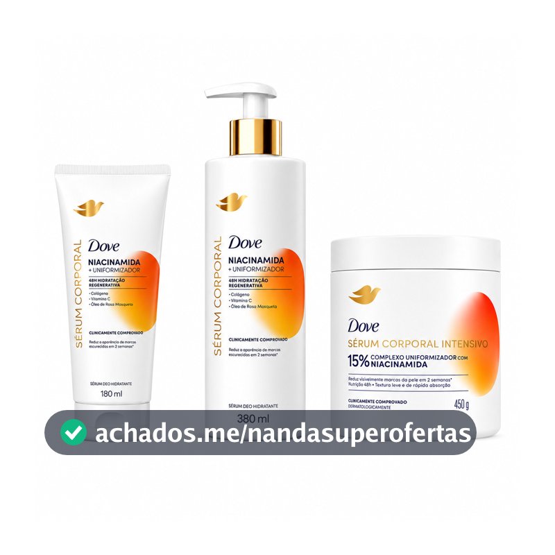 Dove Sérum Hidratante Corporal Niacinamida + Uniformizador 48h | Escolha seu tamanho