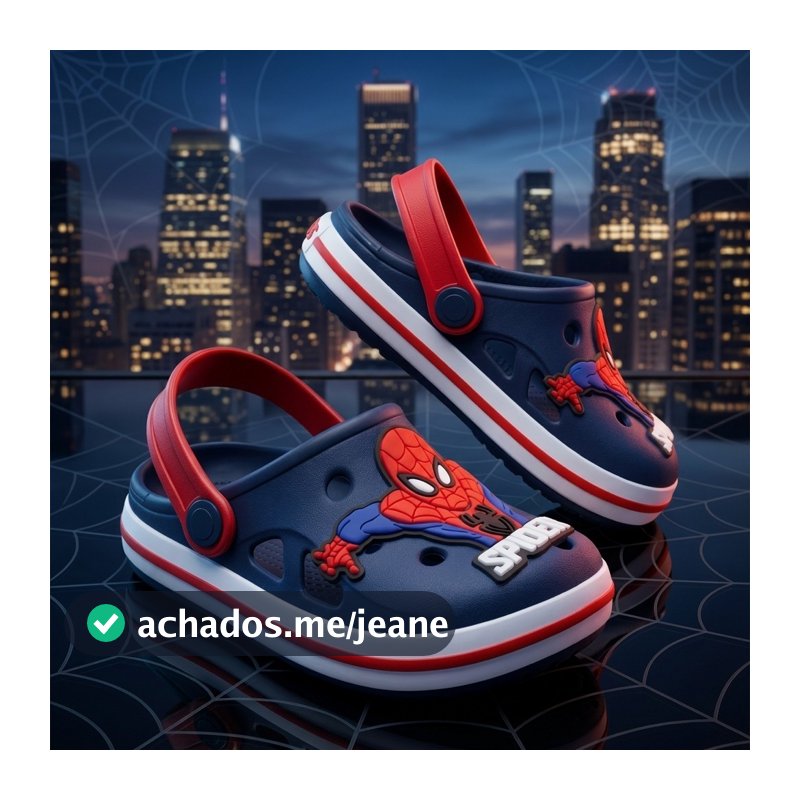 Babuche Sandália infantil Meninos Personagem Menino Aranha Macio e Leve Verão