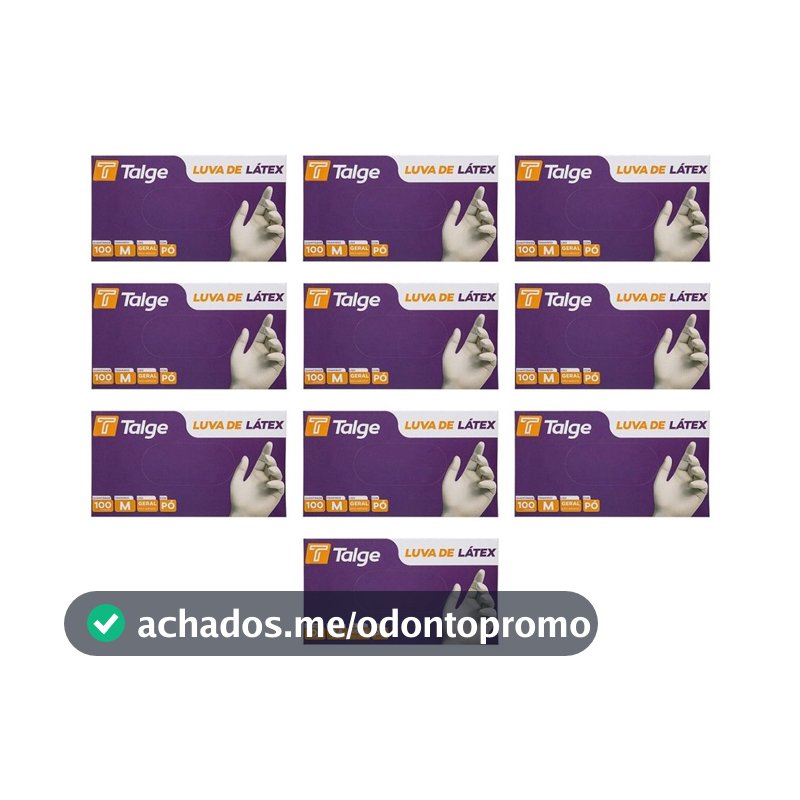 Luva Látex Com Pó Tamanho P;M;G Talge – Kit com 10 Caixas