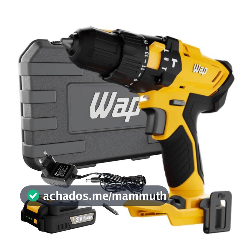 Furadeira Parafusadeira de impacto 3/8pol bateria 21V com maleta - K21 ID02